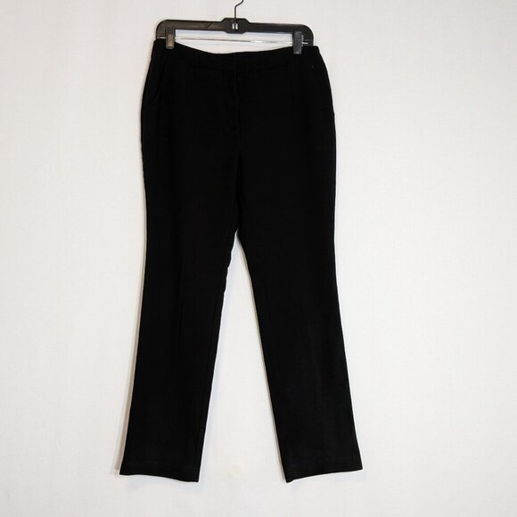 CHICO'S SO SLIMMING Black Front Zip Mid-Rise Career Pants; Size 6 Short - Picture 1 of 6